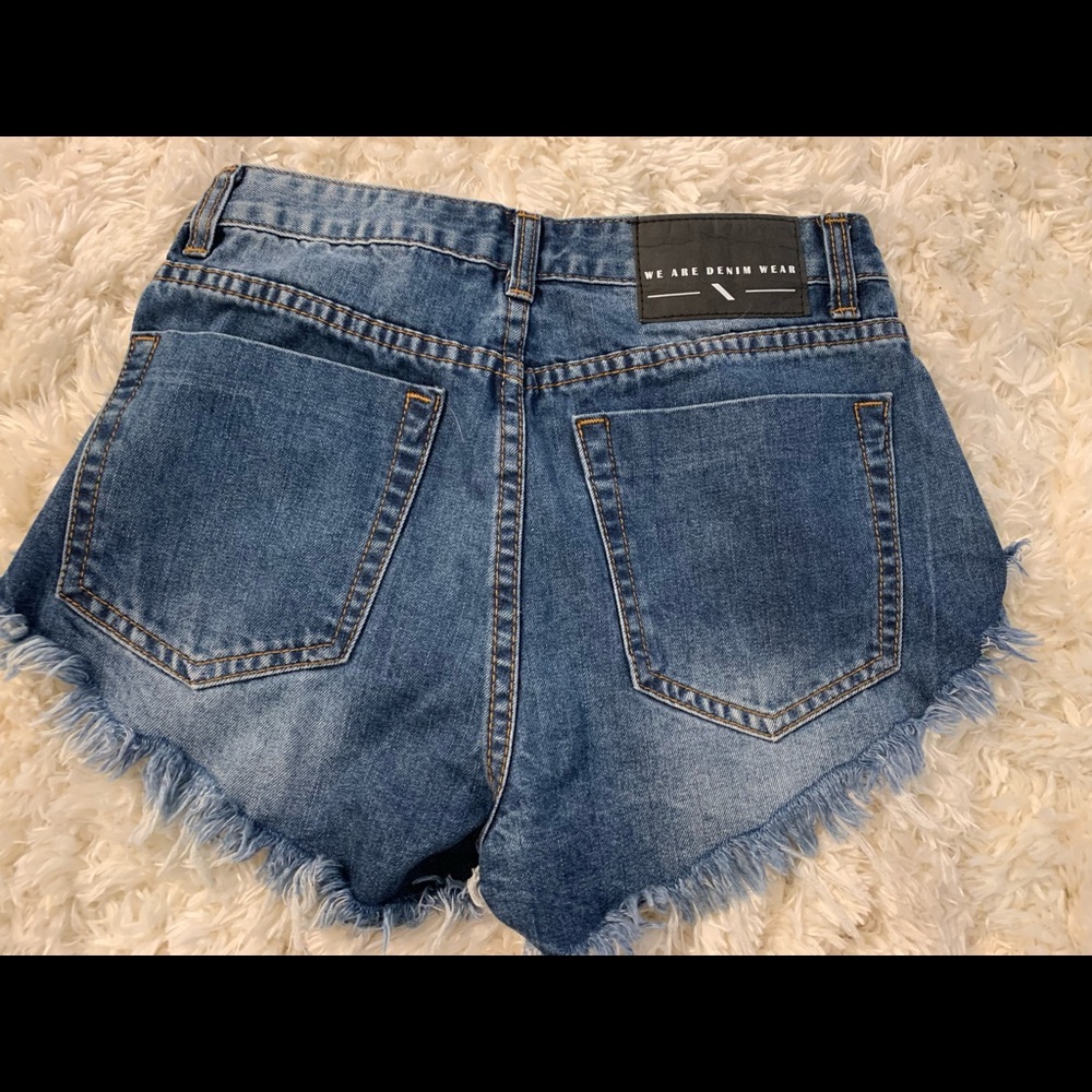 Distressed Denim Shorts
